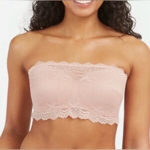 Spanx Undie-tectable Better Bandeau Bra lace Nude color XL Brand New
